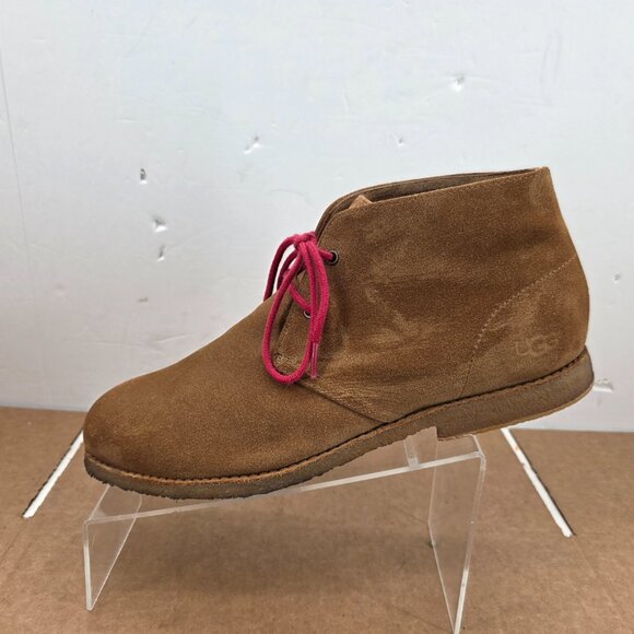 UGG LEIGHTON CHUKKA BOOT MENS  WATERPROOF CHESTNUT SUEDE Sz 13 - Picture 5 of 10